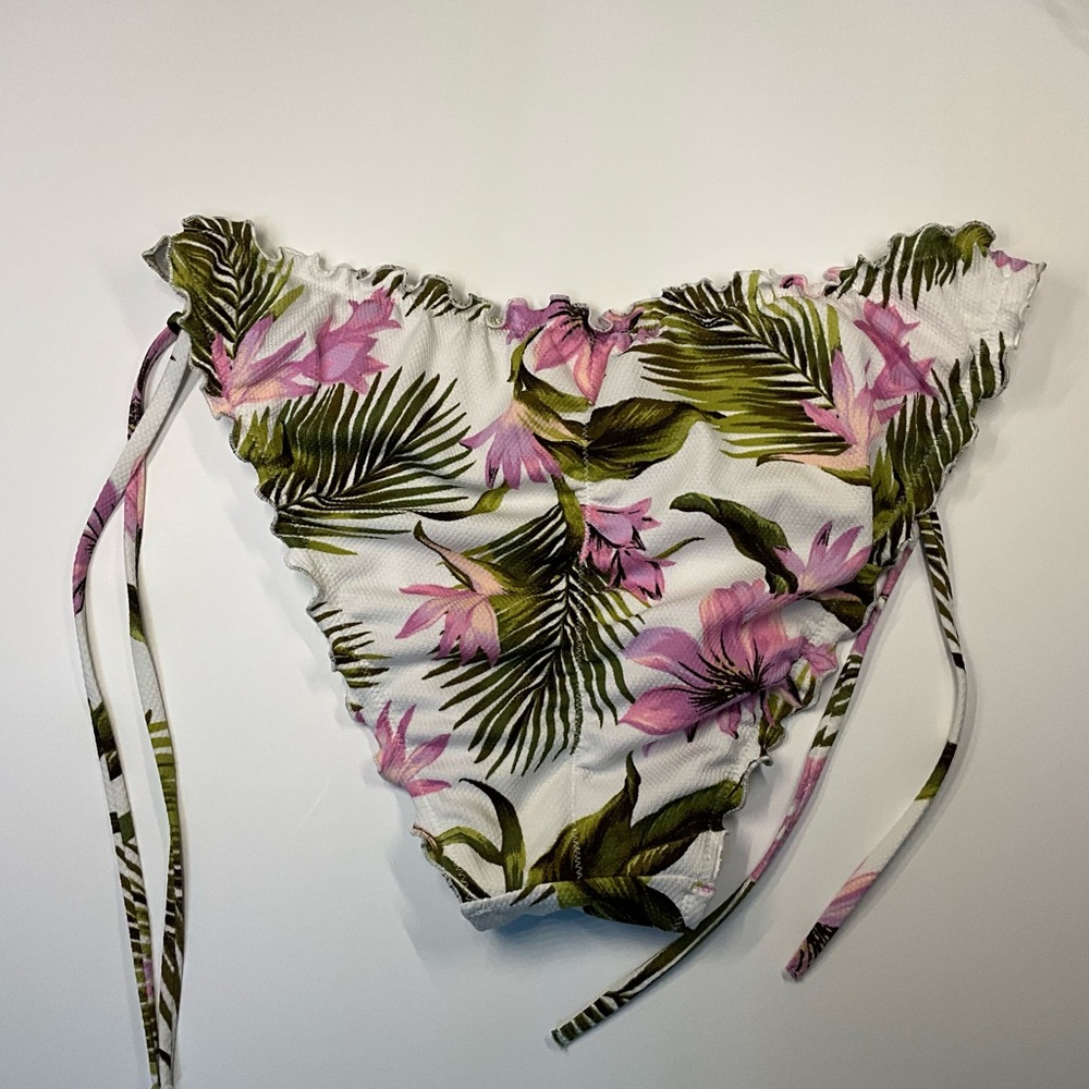 Shade & Shore Women’s Floral White Bikini Bottoms‎ XL - Picture 2 of 3